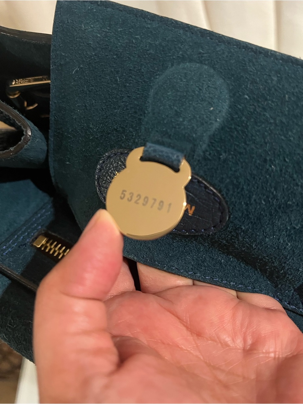 MULBERRY PETROL BLUE GRAINED LEATHER BAYSWATER - Picture 9 of 12